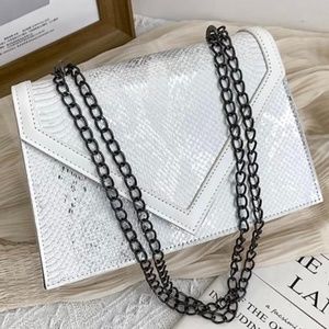 NEW * White Snakeskin Bag